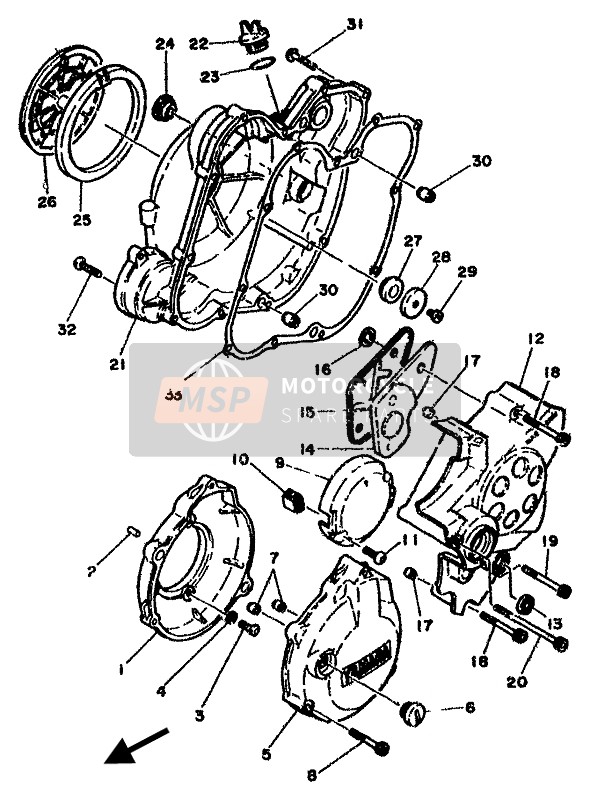 47X154611000, Guarn.Cop.Carter Dx    RD500LC, Yamaha, 0