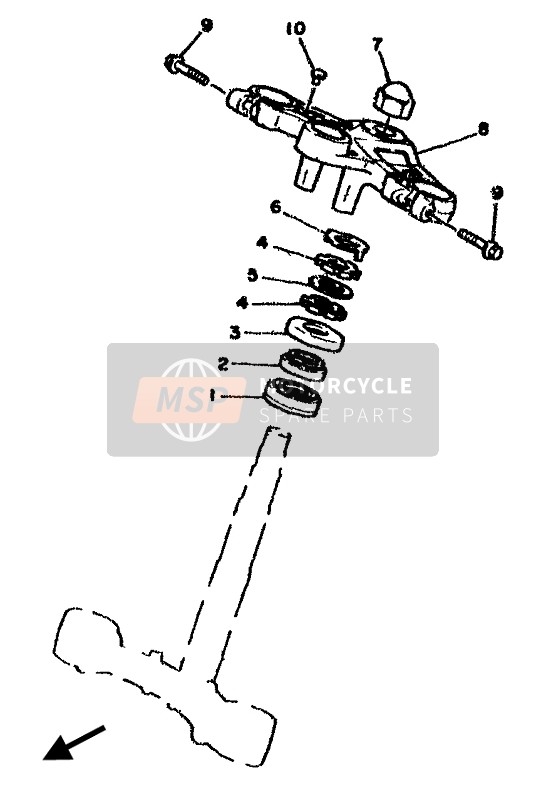 Yamaha RD500LC 1985 Steering for a 1985 Yamaha RD500LC