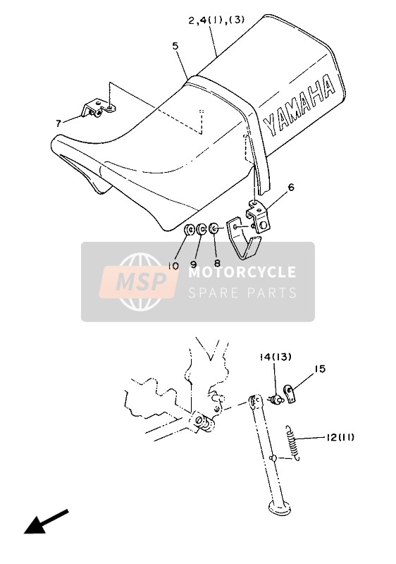 Yamaha DT125LC 1986 Alterner (Châssis 2) (3) pour un 1986 Yamaha DT125LC