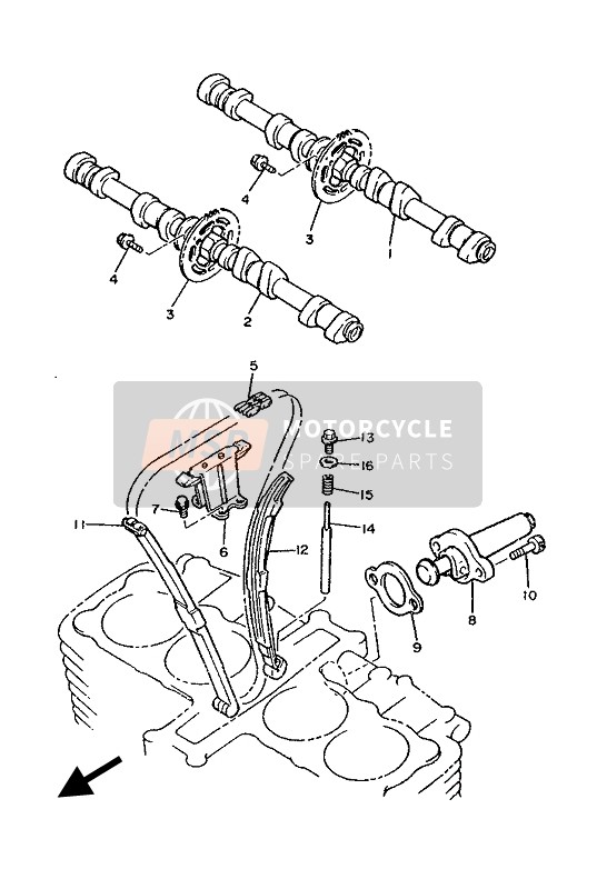 Yamaha FJ1200 1986 Camshaft & Chain for a 1986 Yamaha FJ1200