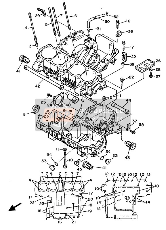 5UX153170000, Spacer, Engine Mount, Yamaha, 0