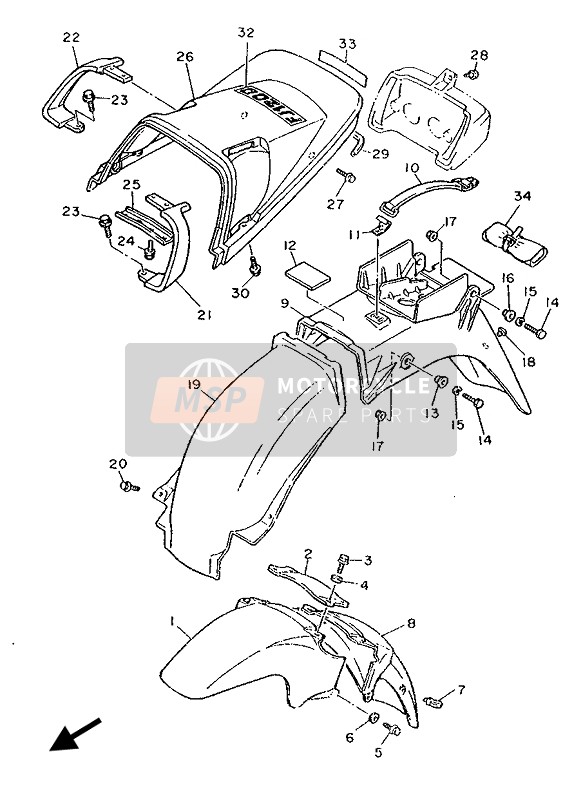 901590504400, Screw, With Washer, Yamaha, 2