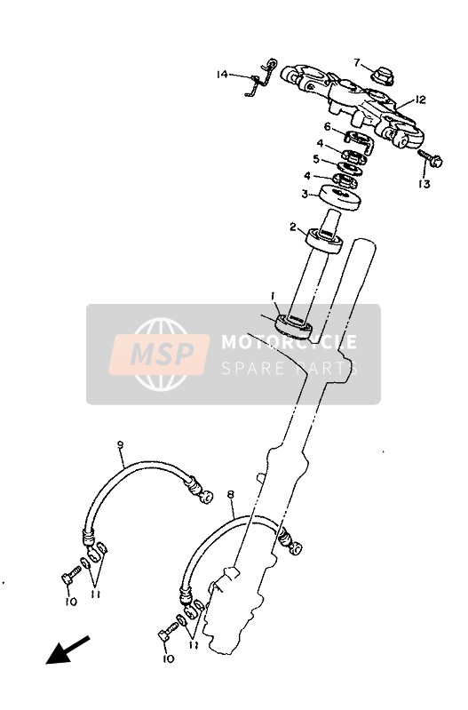 Yamaha FJ1200 1986 Steering for a 1986 Yamaha FJ1200