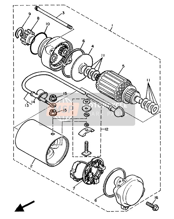 Yamaha FZ600 1986 Départ Moteur 4 pour un 1986 Yamaha FZ600