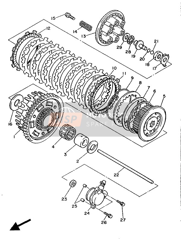 1AE163710200, Boss, Clutch, Yamaha, 0