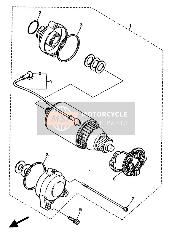 Yamaha FZ750 1986 Départ Moteur 4 pour un 1986 Yamaha FZ750