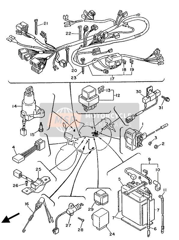 1AE821500000, Sicherungshalter Kompl., Yamaha, 0