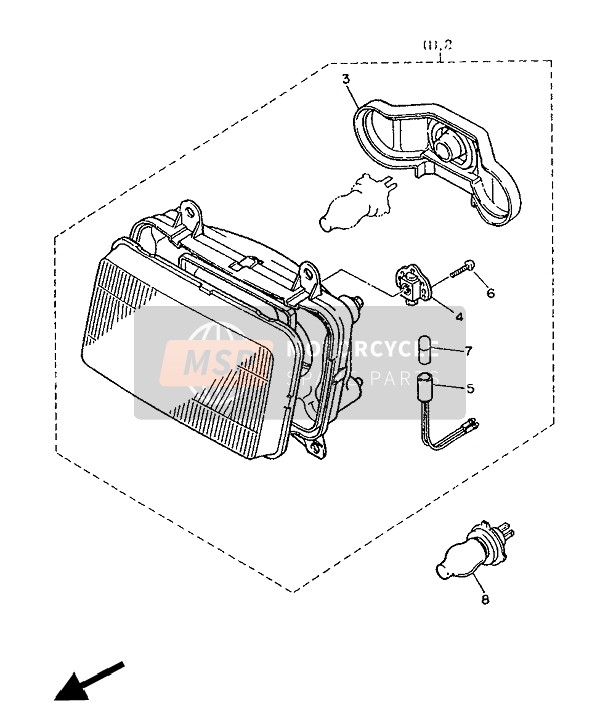 Yamaha FZ750 1986 ALTERNATIV (SCHEINWERFER) (FÜR NL-BE-IT) für ein 1986 Yamaha FZ750