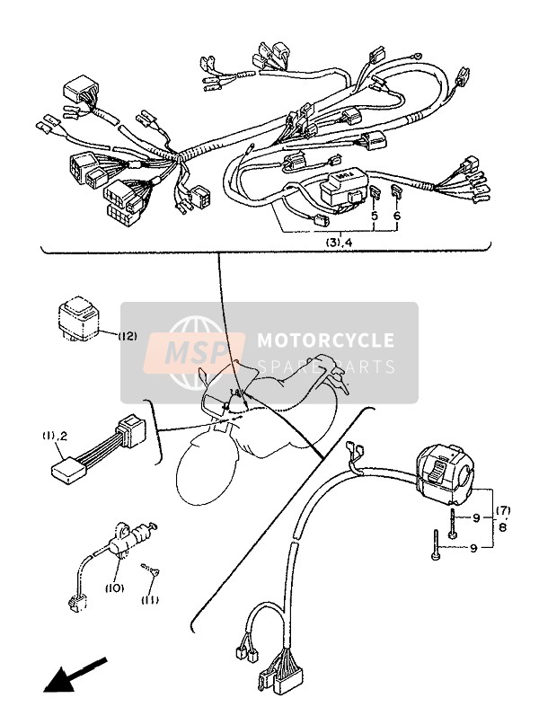 Yamaha FZ750 1986 Alterno (Eléctrico) (Por GR) para un 1986 Yamaha FZ750