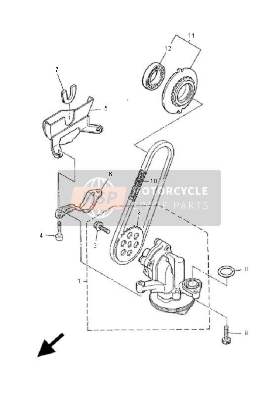 Yamaha XJ900S DIVERSION 2001 Pompa dell'olio per un 2001 Yamaha XJ900S DIVERSION