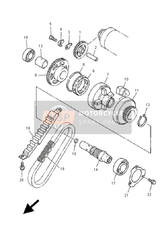 Yamaha XJ900S DIVERSION 2001 Starter 2 for a 2001 Yamaha XJ900S DIVERSION