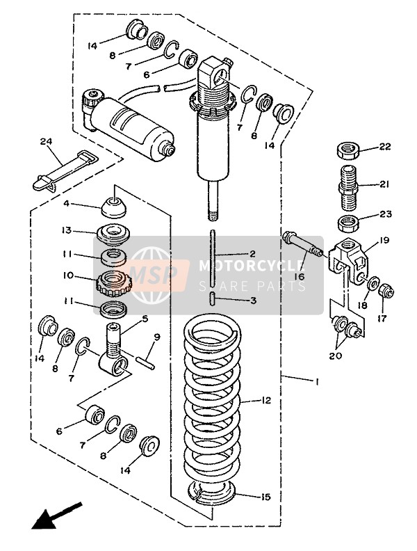 3P6222141000, Guide,  Ressort, Yamaha, 5