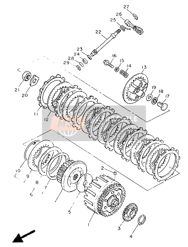 Yamaha XJ600 1986 Clutch for a 1986 Yamaha XJ600