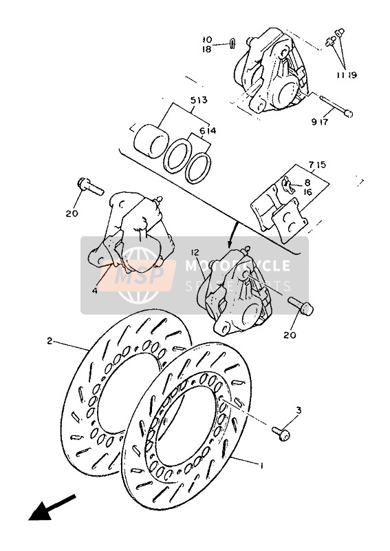 1WG259190000, Molla Pastiglie Freno, Yamaha, 2