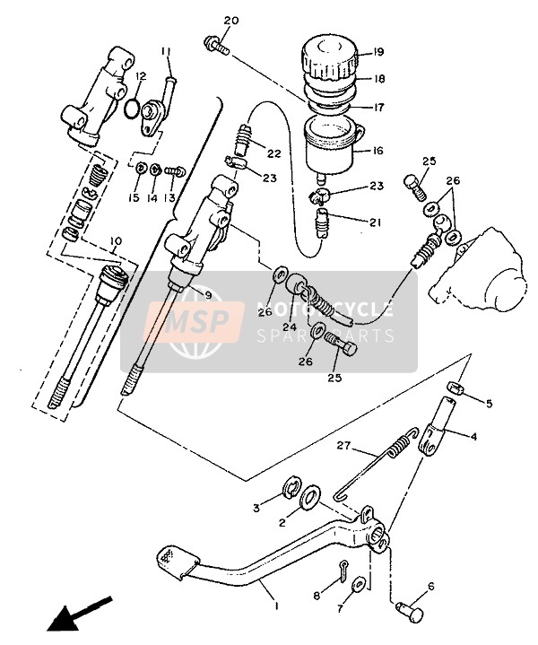 934301001500, Sprengring, Yamaha, 2