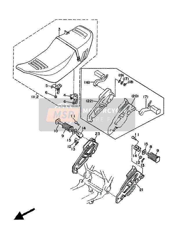 Yamaha XJ600 1986 Alterner (Châssis) (Pour FI) (2) pour un 1986 Yamaha XJ600