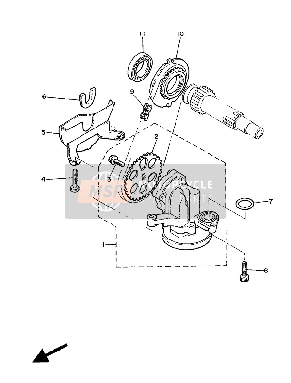 4H7133280000, Grommet, Gear Cover, Yamaha, 2