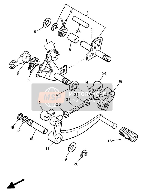 2XK181150000, Stang,Kopp., Yamaha, 1