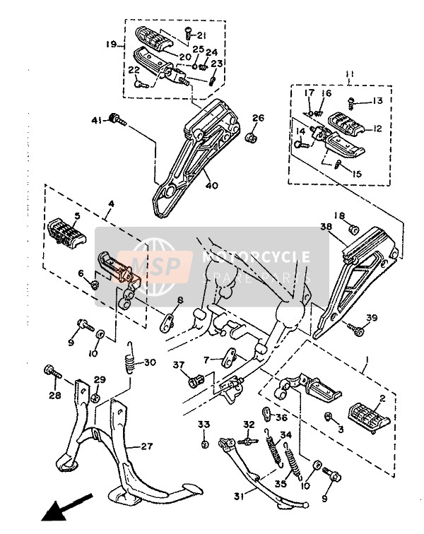 Yamaha XJ900 1986 Stand & Footrest for a 1986 Yamaha XJ900