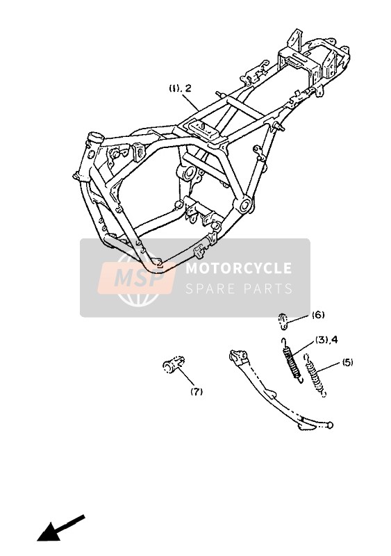 Yamaha XJ900 1986 Alternatief (Chassis) (Voor IT) voor een 1986 Yamaha XJ900