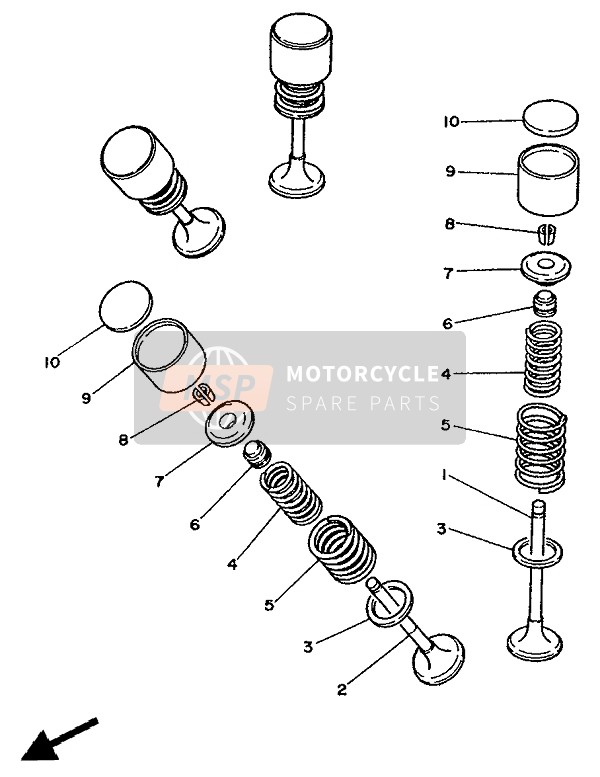 Yamaha XT350 1986 Valve for a 1986 Yamaha XT350