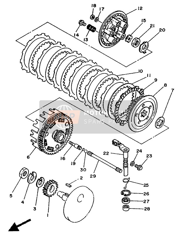 905012339100, Ressort,  Compression, Yamaha, 4