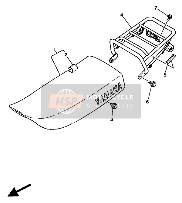 Yamaha XT350 1986 Seat for a 1986 Yamaha XT350