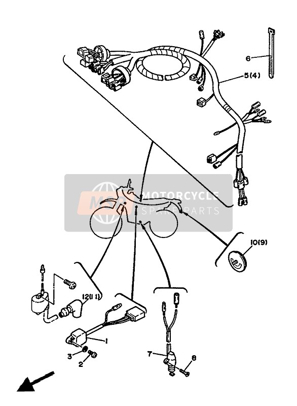 4VW823700000, Kerzenstecker Kompl., Yamaha, 3