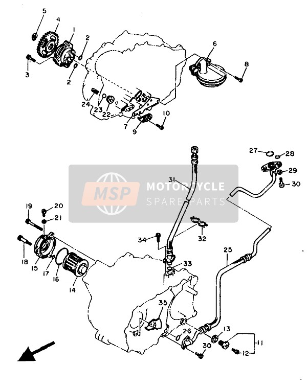 583134470100, Cover, Oil Element, Yamaha, 1