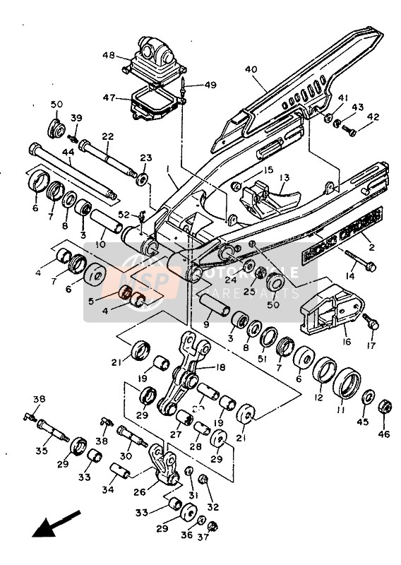 Yamaha XT600 1986 Rear Arm for a 1986 Yamaha XT600