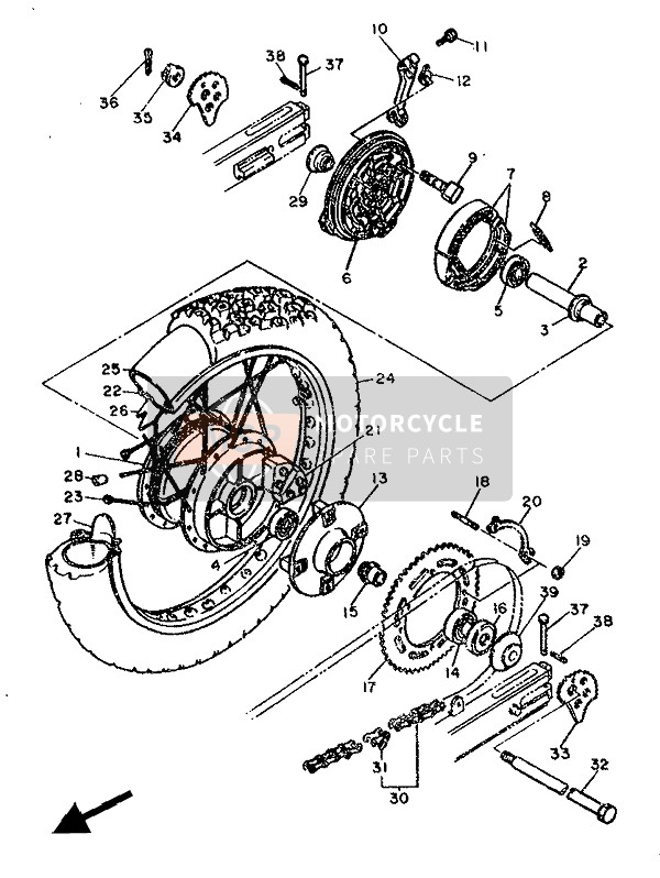 901161034800, Bolt, Stud, Yamaha, 1