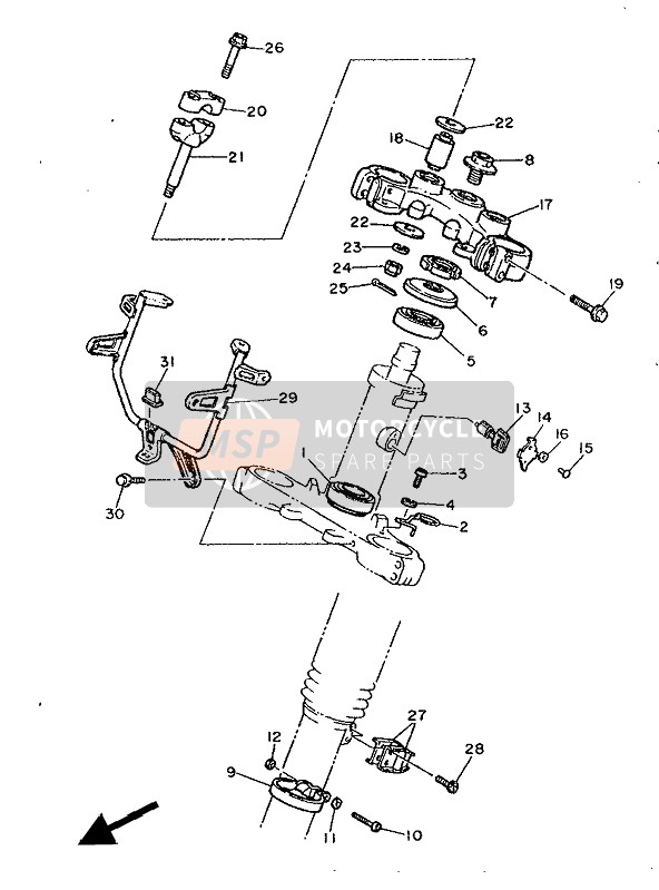 5A8234340100, Dampfungshalter, Yamaha, 4