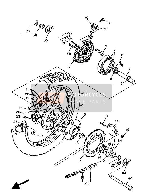 5Y1254120000, Washer, Yamaha, 3