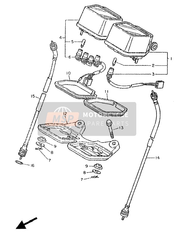 48Y835500300, Speedometer Cable Assy, Yamaha, 0