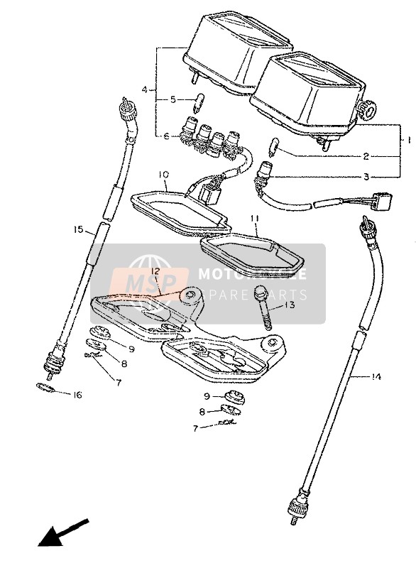 Yamaha XT600Z TENERE 1986 Meter for a 1986 Yamaha XT600Z TENERE