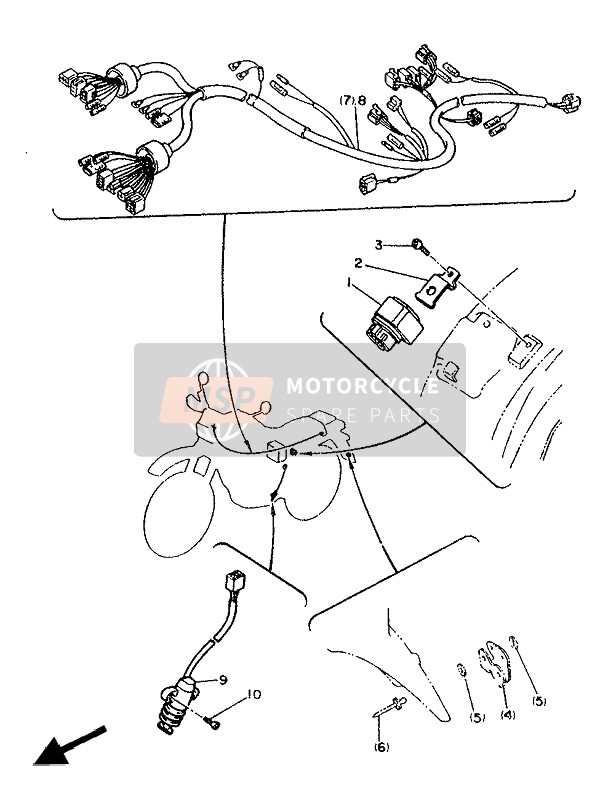 987070502000, Schroef Met Verzonken Kop, Yamaha, 1