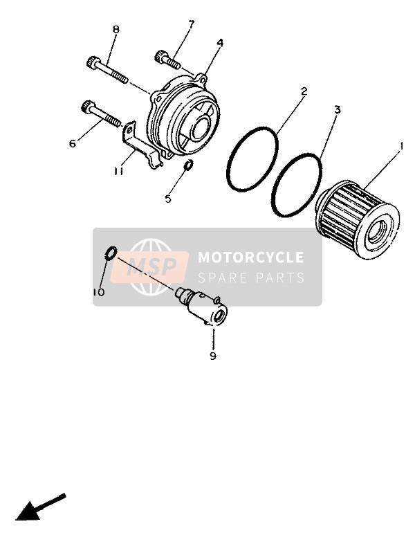 Yamaha XV1000 VIRAGO 1986 ÖLFILTER für ein 1986 Yamaha XV1000 VIRAGO