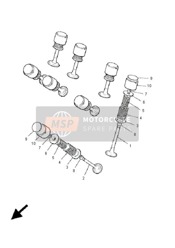 Yamaha XJR1300 2001 Valve for a 2001 Yamaha XJR1300