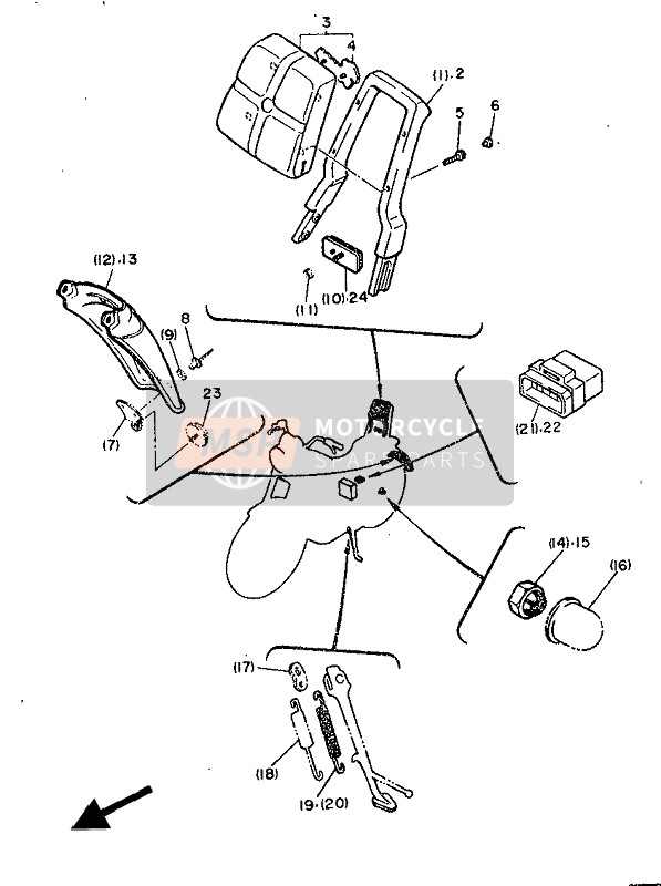 901830500300, Federmutter, Yamaha, 0