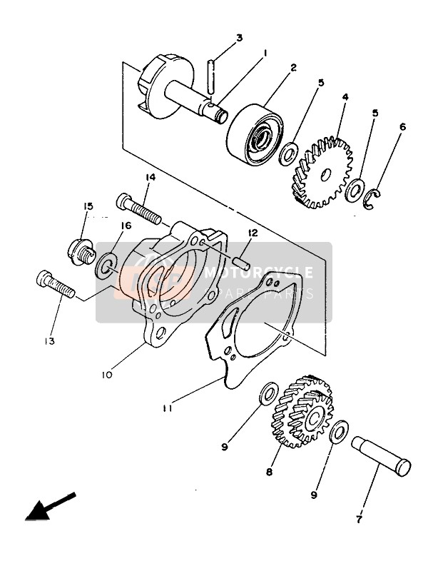 Yamaha DT125LC 1987 Water Pump for a 1987 Yamaha DT125LC