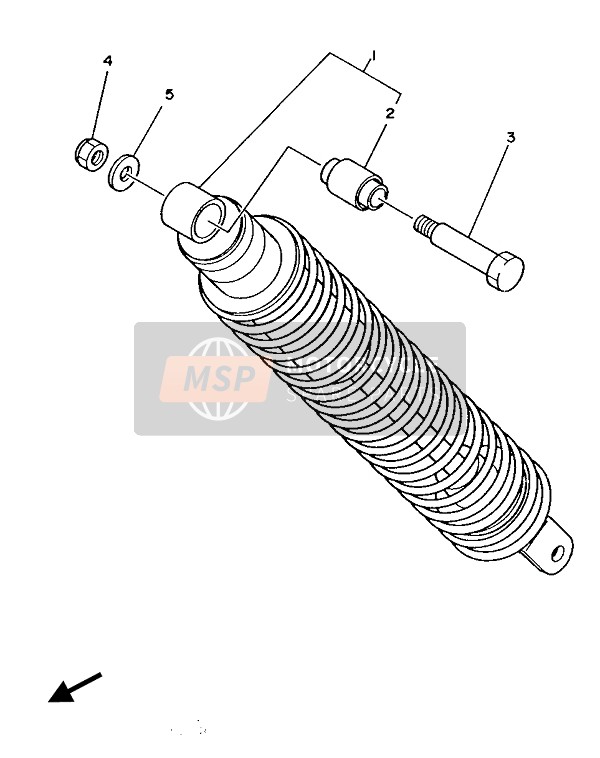 Yamaha DT125LC 1987 Rear Suspension for a 1987 Yamaha DT125LC