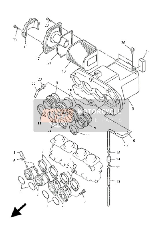 Yamaha XJR1300 2001 Admission pour un 2001 Yamaha XJR1300