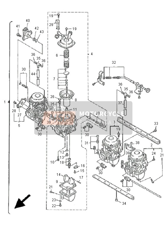 Yamaha XJR1300 2001 Carburateur pour un 2001 Yamaha XJR1300