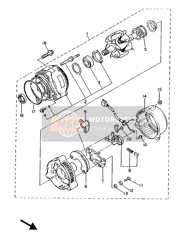 Yamaha FJ1200 1987 GENERATOR für ein 1987 Yamaha FJ1200