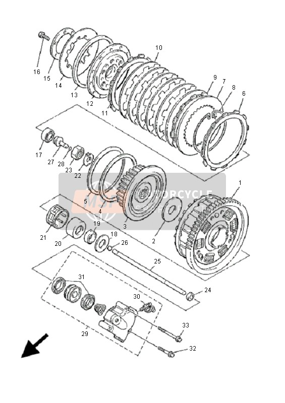 Yamaha XJR1300 2001 Clutch for a 2001 Yamaha XJR1300