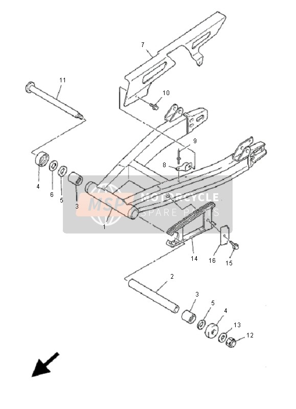 Yamaha XJR1300 2001 Rear Arm & Suspension for a 2001 Yamaha XJR1300