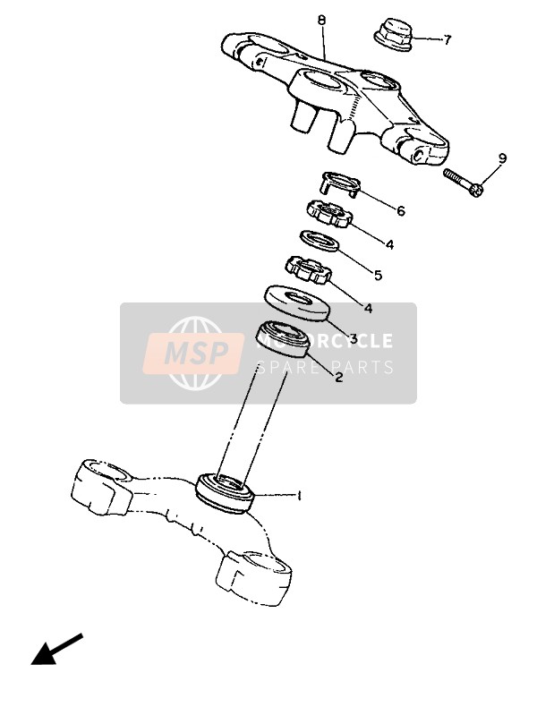 Yamaha FZR1000 1987 Steering for a 1987 Yamaha FZR1000