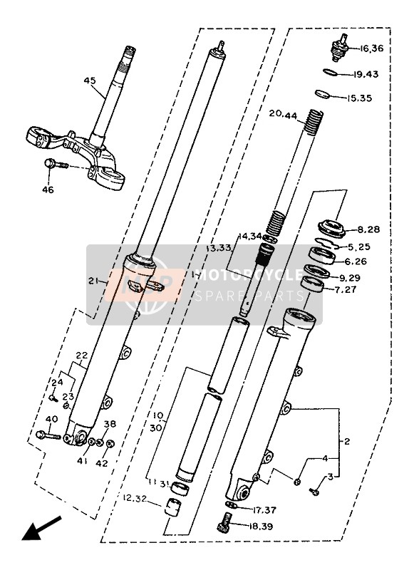 36Y231710000, •• .. Piston, Front Fork, Yamaha, 2