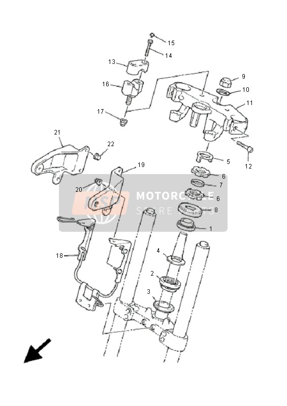 Yamaha XJR1300 2001 Steering for a 2001 Yamaha XJR1300