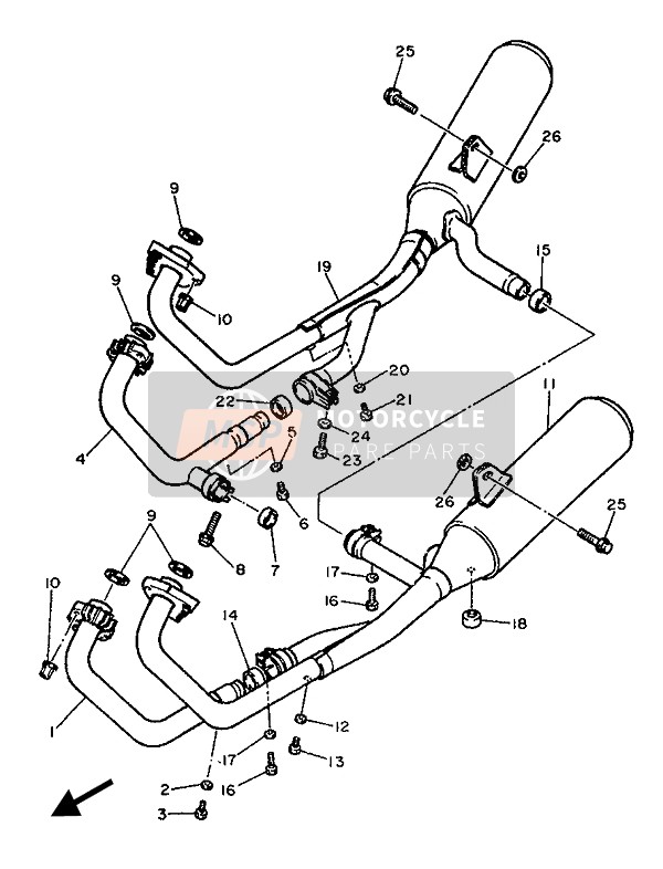 Yamaha FZX750 1987 Échappement pour un 1987 Yamaha FZX750